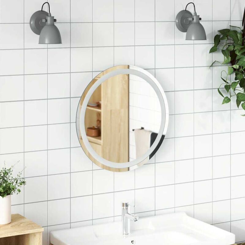 Miroir de salle de bain à led 50 cm rond Vidaxl