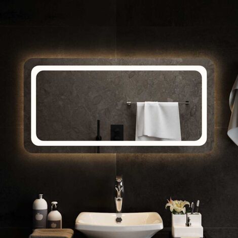 Miroir de salle de bain à LED Miroir de douche 100x50 cm 76560