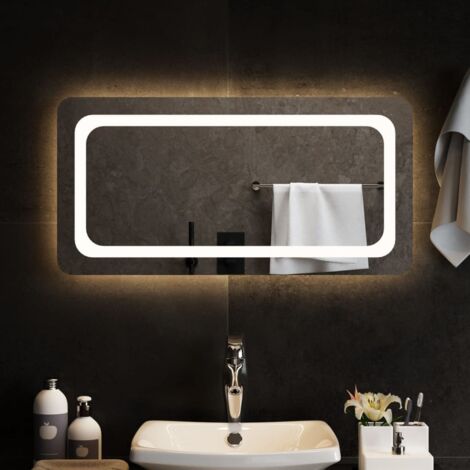 Miroir de salle de bain à LED Miroir de douche 80x40 cm 12339