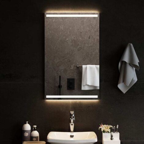 Miroir de salle de bain à LED-Miroir de maquillage avec LED 50x80 cm 986913