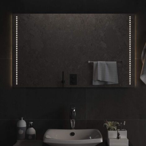 Miroir de salle de bain à LED-Miroir de maquillage avec LED 60x100 cm 680699