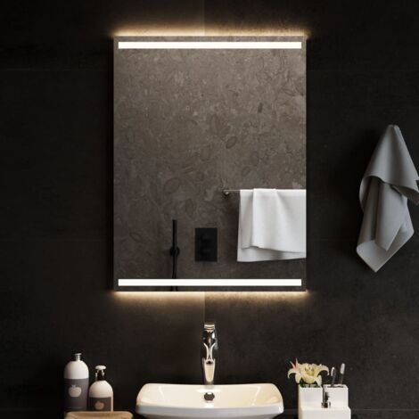 Miroir de salle de bain à LED-Miroir de maquillage avec LED 60x80 cm 689821