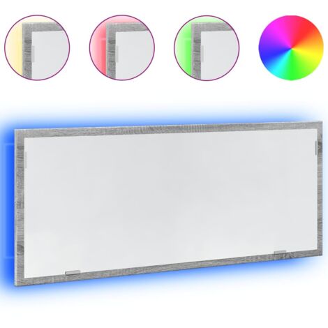 Miroir de salle de bain à LED sonoma gris bois d'ingénierie CFW991541