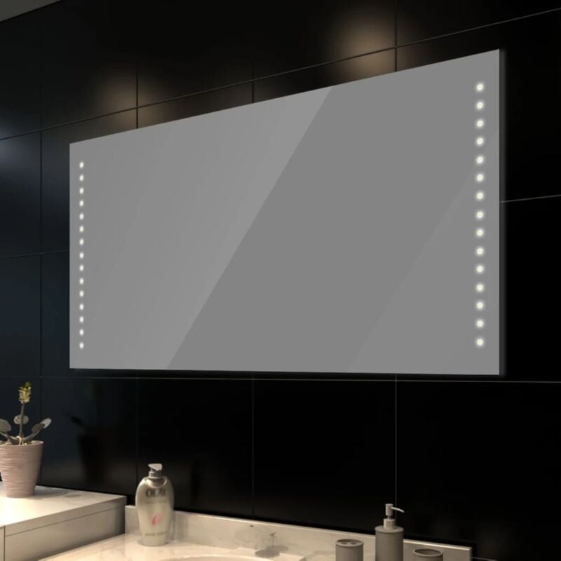 Miroir de salle de bain avec lumières led 100 x 60 cm (l x h) Vidaxl