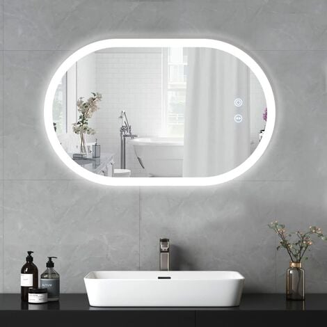 Miroir de Salle de Bain avec Eclairage LED