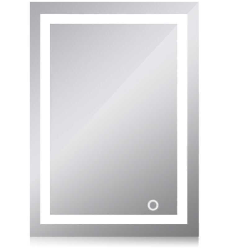 Miroir de salle de bain Miroir lumineux à LED avec interrupteur d'éclairage 50×70cm