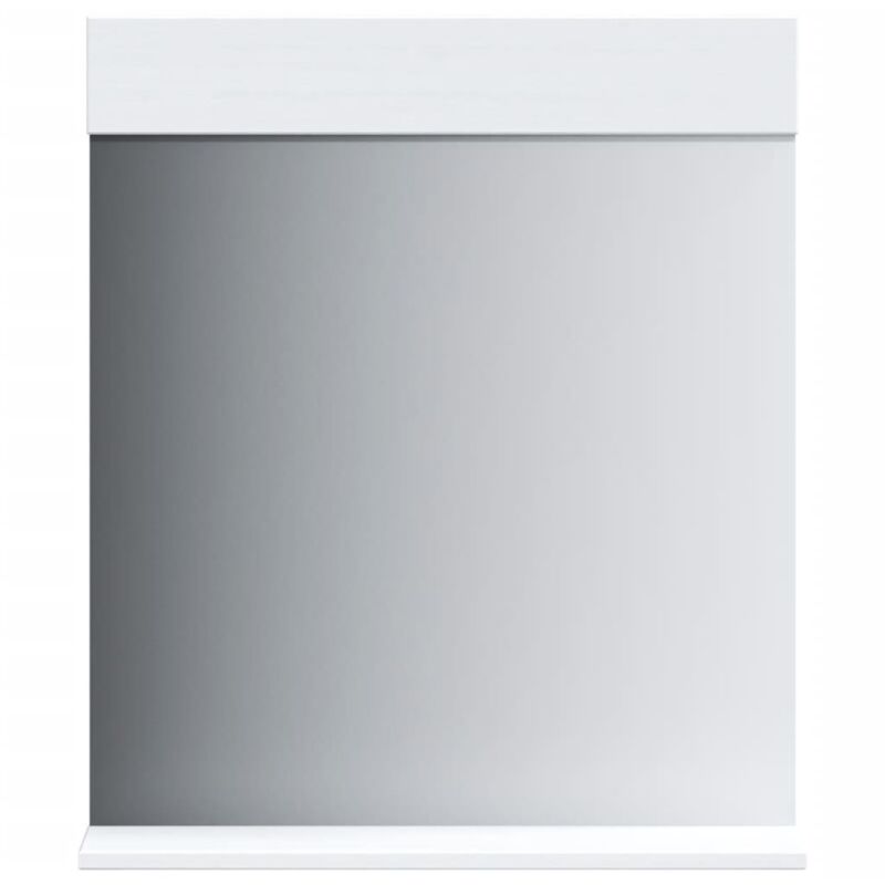 Vidaxl - Miroir de salle de bain avec étagère berg blanc bois massif