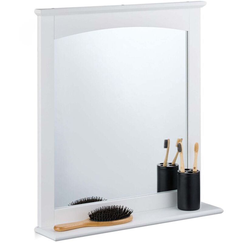 Miroir de salle de bain avec etagere mdf