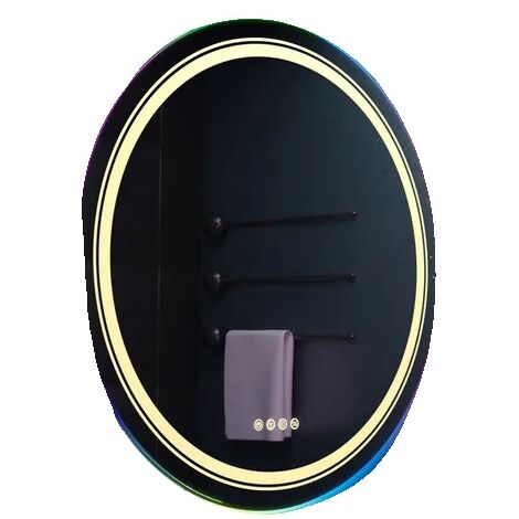 Miroir de salle de bain avec lumière, éclairage LED RVB, technologie antibuée, 24 x 32 pouces