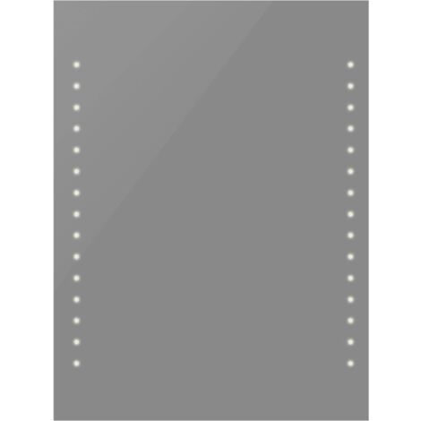 Miroir de salle de bain avec lumières LED 50 x 60 cm (L x H)
