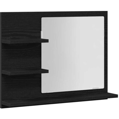 Miroir de salle de bain chêne noir 60x10,5x45cm bois ingénierie CFW339828