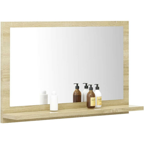 Miroir de salle de bain Chêne sonoma 60x10,5x37