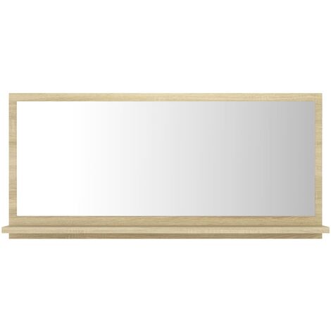 vidaXL Miroir Salle de Bain Brillant Aggloméré Multi Couleur Multi Dimensions