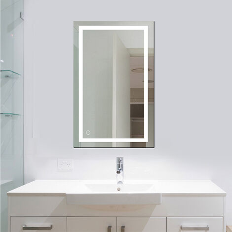 Miroir de salle de bain éclairage blanc nature 6000k - 100  60 cm