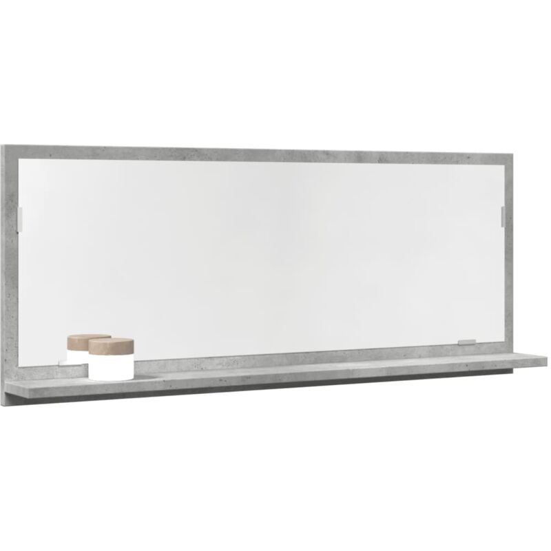 Armoire à miroir de salle de bain gris béton bois d'ingénierie - Vidaxl