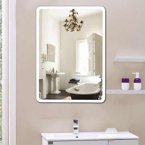 Miroir de salle de bain - LED à commande tactile - Blanc froid - 70120cm