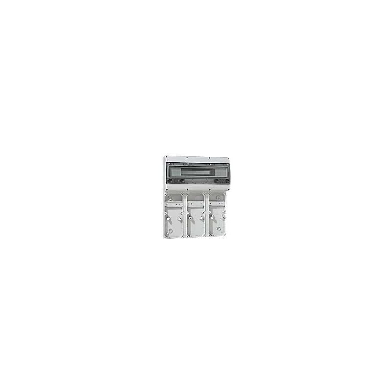 Embase P17 501x405mm rail 20 modules jusqu'à 9 prises 16A pour plastron 280x125mm pour composer un coffret P17 Legrand 057704