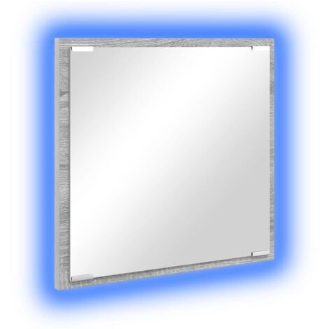 Miroir de salle de bain LED Gris Sonoma 40 x 37 x 8.5 cm CFW415242