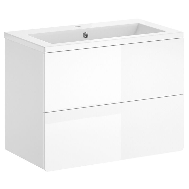 Vicco - Ensemble de meubles de salle de bain Izan, Blanc, 2 pièces