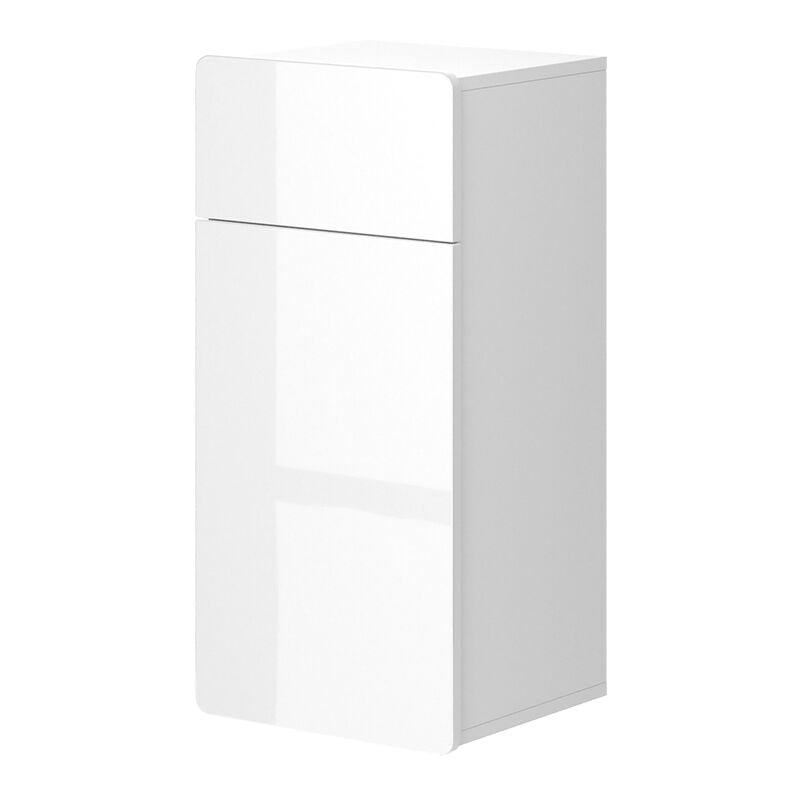 Meuble de rangement de salle de bain Izan, Blanc, 36.6 x 76.6 cm avec tiroir et porte Vicco