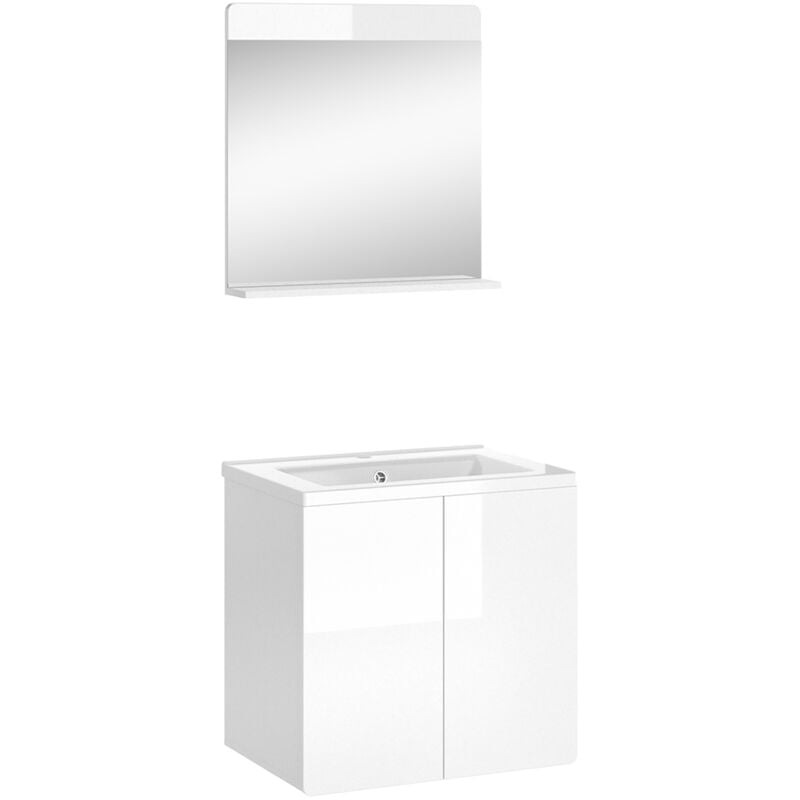 Vicco - Ensemble de meubles de salle de bain Izan, Blanc, 2 pièces