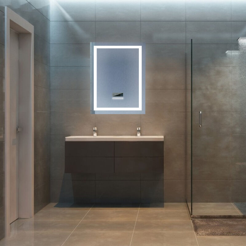 Skecten - Miroir de Salle de Bain avec Bouton Tactile à Intensité Variable Haut-Parleur Bluetooth 600 x 800 mm Verticale