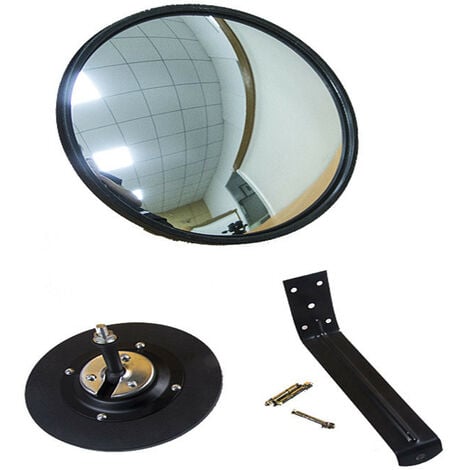 Miroir de sécurité grand angle incurvé, miroir de signalisation routière,  miroir convexe, sécurité routière, antivol intérieur et extérieur, 30cm -  AliExpress