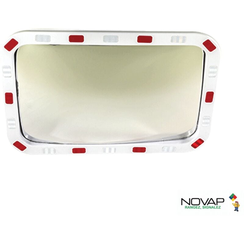 Miroir de sécurité pour voies privée - 600 x 400 mm - 6101512