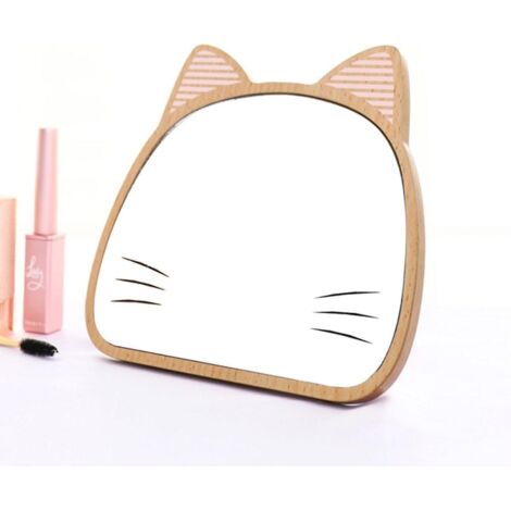 Miroir de table en bois réglable pour femme