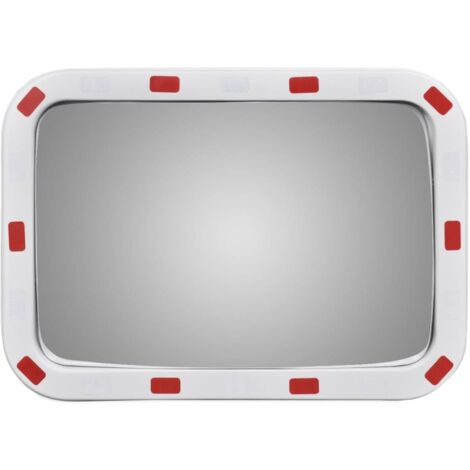 Miroir de traffic convexe Luxueux, Miroir De Sécurité, rectangulaire 40x60cm avec réflecteurs OIB5782E