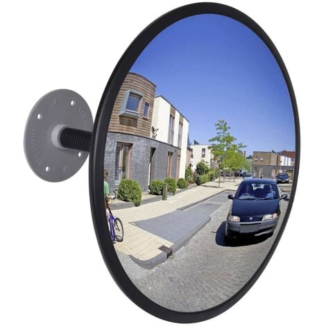 Miroir de trafic convexe Acrylique Noir 30 cm Intérieur vidaXL - N/A