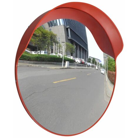 Miroir de trafic convexe Plastique Orange 60 cm