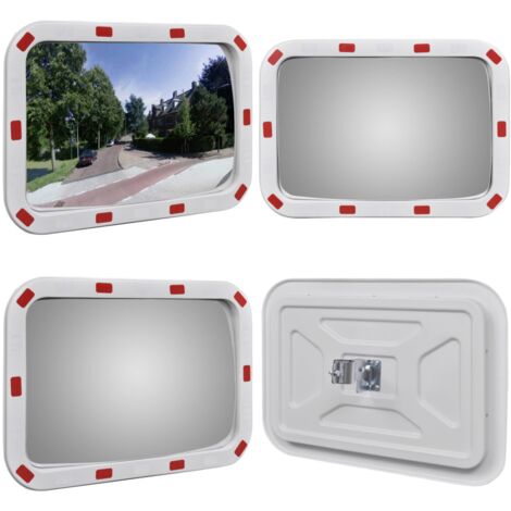 Miroir de trafic convexe rectangulaire 40x60cm avec réflecteurs - miroir de trafic -  miroirs de trafic - Home & Living