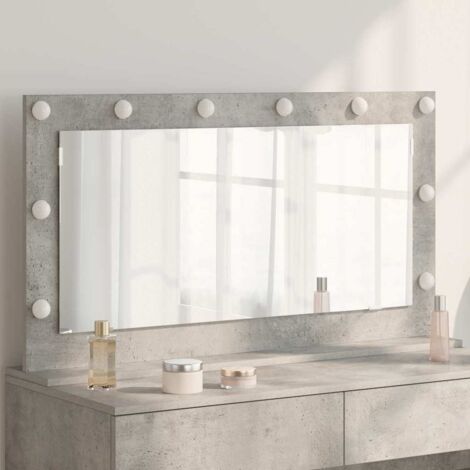 Miroir de vanité à LED-Miroir de maquillage avec LED Gris béton 100 x 55 x 18 cm 700075