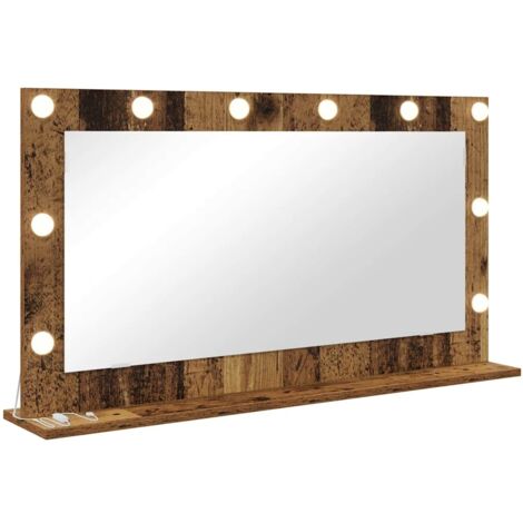 Miroir de vanité avec miroir Bois Ancien 100 x 55 x 18 cm CFW725453