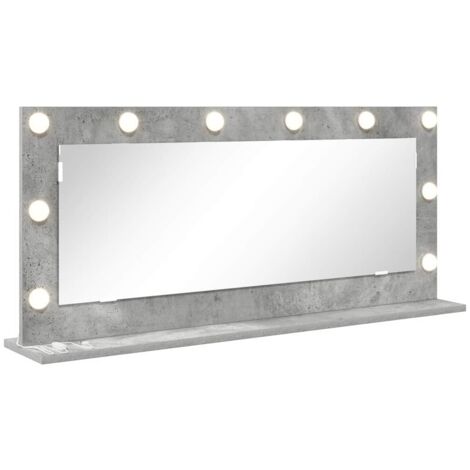 Miroir de vanité avec miroir Gris béton 100 x 45 x 18 cm CFW968063