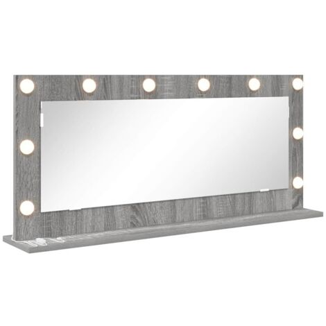 Miroir de vanité avec miroir Gris Sonoma 100 x 45 x 18 cm CFW183251