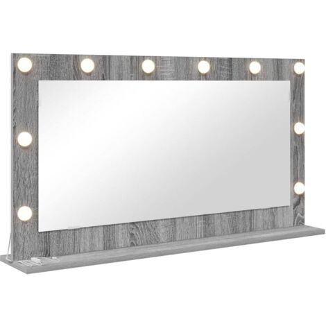 Miroir de vanité avec miroir Gris Sonoma 100 x 55 x 18 cm CFW294626