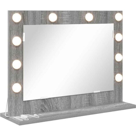 Miroir de vanité avec miroir Gris Sonoma 60 x 45 x 18 cm CFW882036