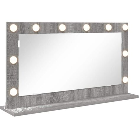 Miroir de vanité avec miroir Gris Sonoma 80 x 45 x 18 cm CFW798295