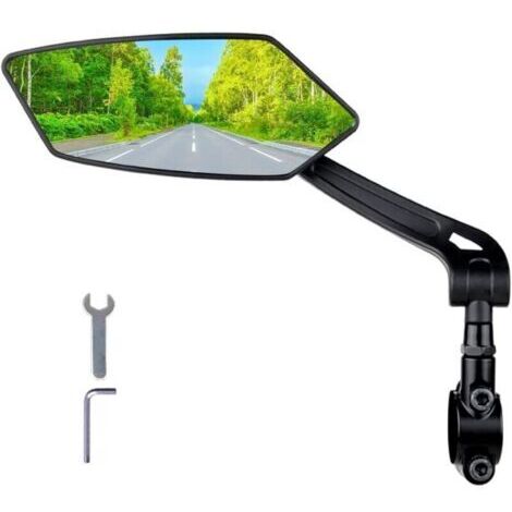 Miroir de vélo réglable anti-déflagrant HD Rétrovis de vélo universel pour guidon multi-modèles (à gauche)