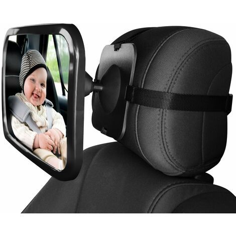 Miroir de Voiture de Bébé,Rotation Bébé Vue Arrière Miroir Surveillance Bébé pour Siège Arrière pour Vue Large Sécurité Sièges Arrière