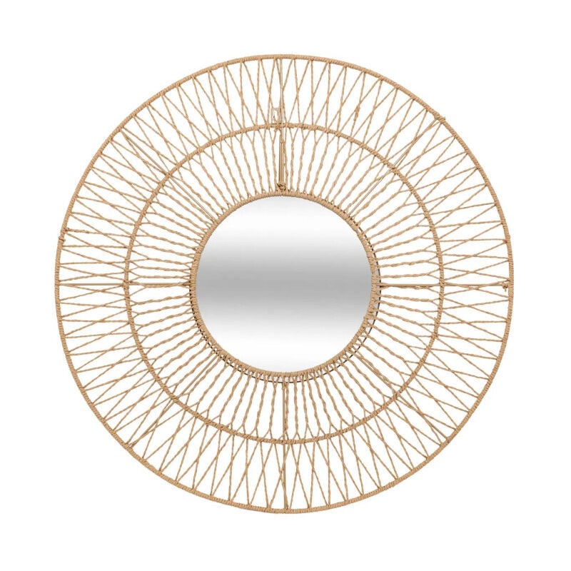 Atmosphera - Miroir Déco Corde 'Millie' 75cm Naturel
