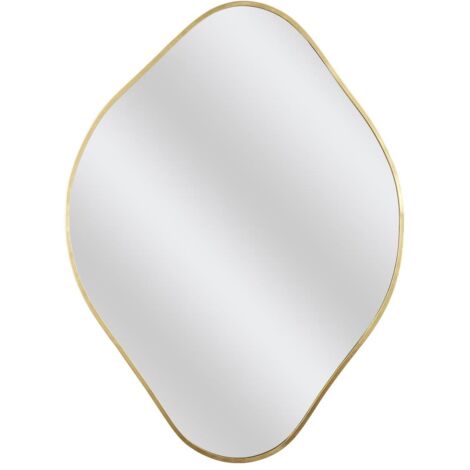 Miroir Déco Losange 60 cm avec Contour Doré