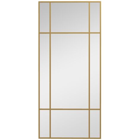 Miroir Décoratif 110x50 cm avec Cadre Métal Or - Parfait pour Salle de Bain & Chambre - Élégant et Moderne