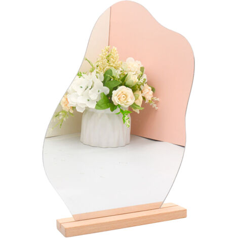 Miroir Décoratif Élément Unique  Artwallé  Miroir acrylique bois blanc 24x18 cm  1 miroir décoratif