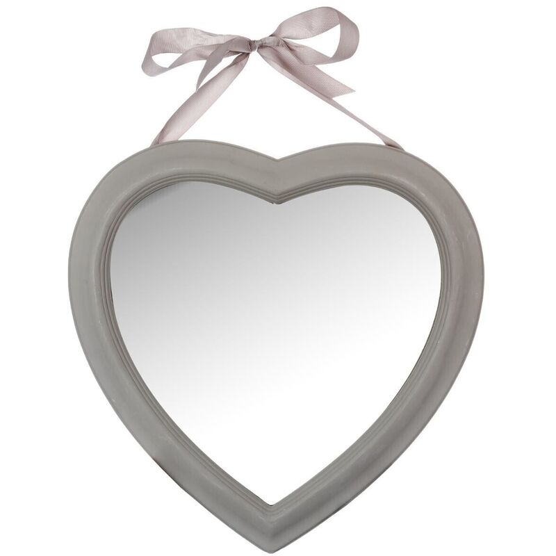 Miroir décoratif en Forme de Coeur, Suspendu, dans Un Cadre en Bois - Atmosphera
