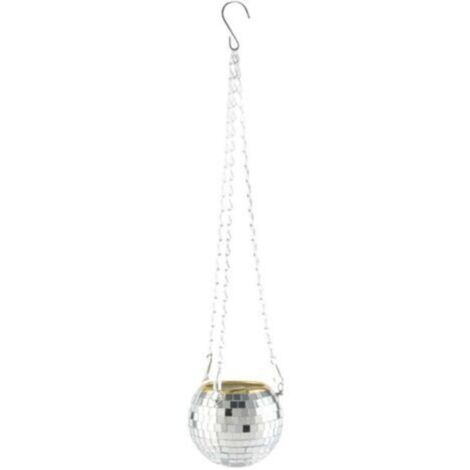 Miroir Décoratif Réflecteur Boule Disco pour Jardin Extérieur Pots de Fleurs Suspendus