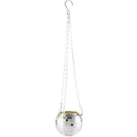 Miroir Décoratif Réflecteur Boule Disco pour Jardin Extérieur Pots de Fleurs Suspendus