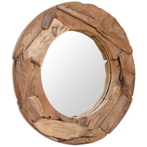 Teck Miroir Décoratif Rond Miroir de Douche Miroir Chambre Multi-taille vidaXL